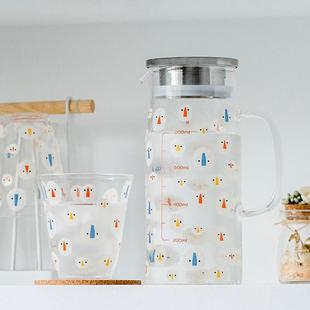 北欧冷水壶玻璃水壶家用茶壶耐高温凉白开水杯套装 西比尔 凉水壶