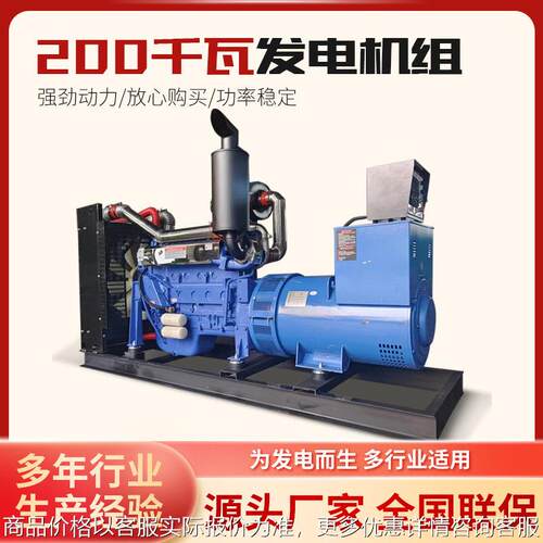 潍坊200kw千瓦柴油发电机组 养殖低噪音发电机 大功率商用发电机