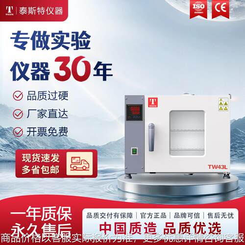 泰斯特干燥箱恒温箱实验烘箱电热恒温鼓风干燥箱工业烤箱TW系列