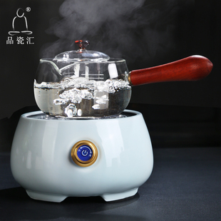 全自动小电陶炉家用白C茶玻璃煮茶炉养生烧水蒸汽煮茶 煮茶器套装
