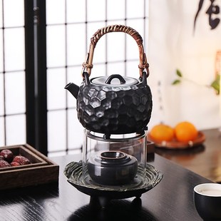 陶瓷煮茶壶高档酒精炉户外便捷温茶炉家用煮茶壶泡茶器明火烧水壶