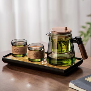 飘逸杯泡茶壶一键过滤冲茶器耐高温茶水分离泡茶杯家用玻璃茶具