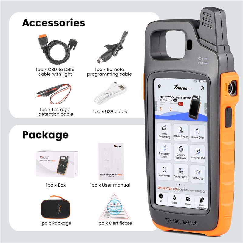 海外版Xhorse VVDI MAX PRO KEY TOOL MAX MINI OBD TOOL 手持机