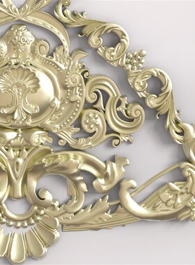 X758环保电视背景墙16d立体仿真护墙板金色浮雕雕花简欧式无纺布