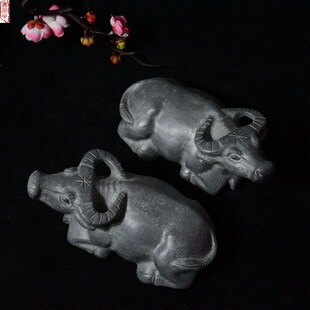 石牛摆件石雕牛卧牛石牛一对生肖牛黄牛水牛奋斗牛青石雕刻石头牛