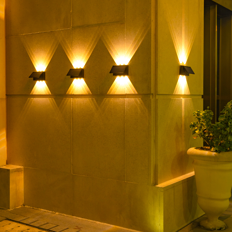 太阳能户外壁灯庭院景观装饰灯别墅阳台花园围墙室外防水洗墙灯