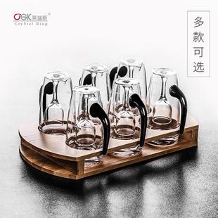 家用水晶玻璃中式 白酒杯分酒器套装 酒具创意酒壶小号一口杯子弹杯