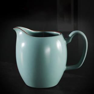 汝窑公道杯大号陶瓷手工加厚家用公杯单个分茶器茶海功夫茶具配件
