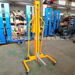堆高车带滚筒迷你电动叉车轻型工位车200kg模具装 单轴手摇式 卸车