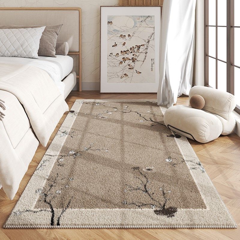 地毯卧室加厚床边毯新中式长条高级感客厅飘窗覆古满铺房间地垫