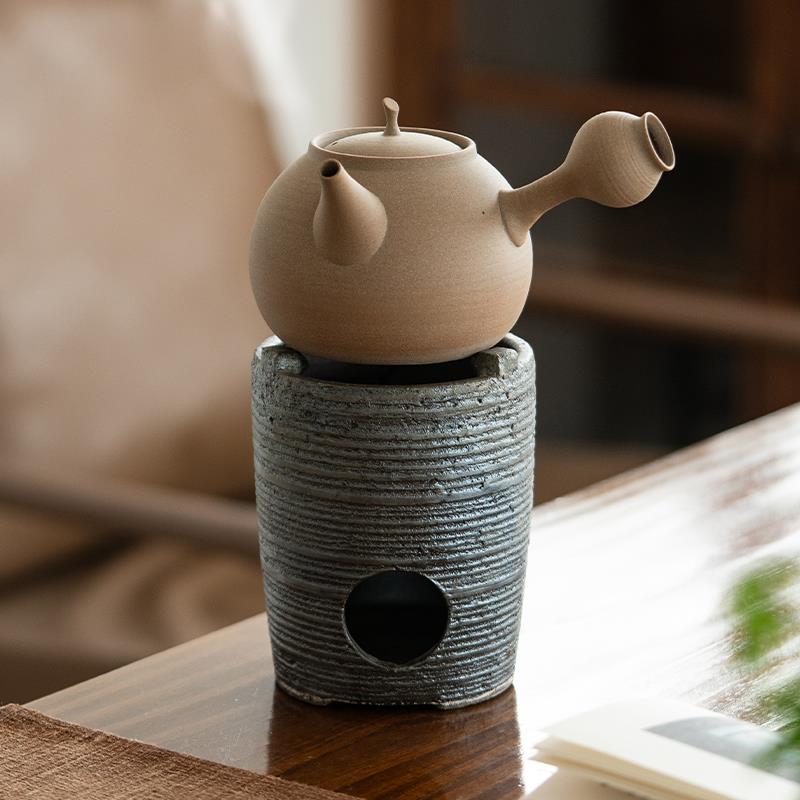 老岩泥煮茶陶壶户外围炉煮茶壶炭火炉煮茶炉风炉碳炉烧水壶砂铫壶