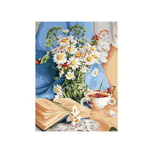 自油自画 宁静时光 数字油画diy填充手绘手工填色卧室油彩装 饰画