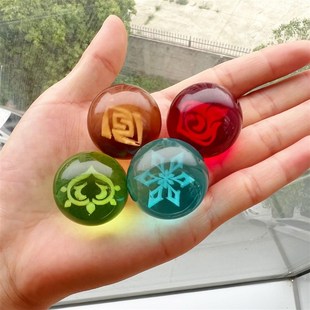 原神玻璃球小夜灯元素周边3D内雕小号立体水晶球礼物神之眼摆件