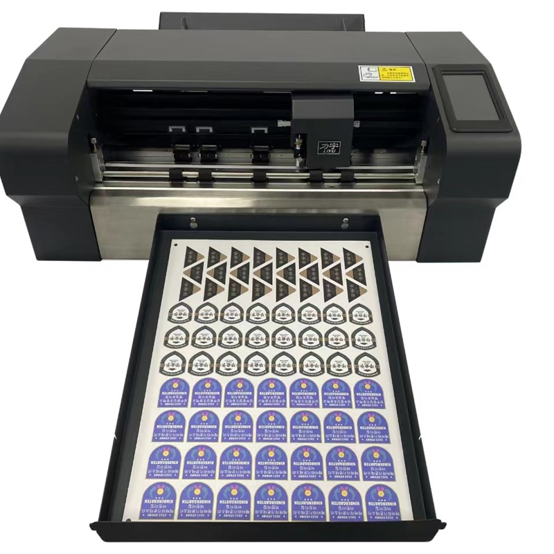 力宇380感应进纸巡边刻字机小型全自动不干胶标签卡纸模切切割机