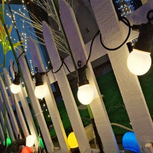 户外LED彩灯G50圆球灯串圣诞节日灯泡串灯婚庆布置庭院装 饰挂树灯