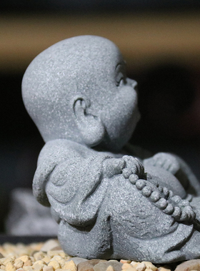 中式景观小佛像弥勒佛观音佛摆件花卉园艺盆景造景装饰禅意佛摆设