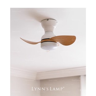 臥室書房日式 木紋小空間一體吊扇燈 原木風北歐風扇燈 Lynns立意