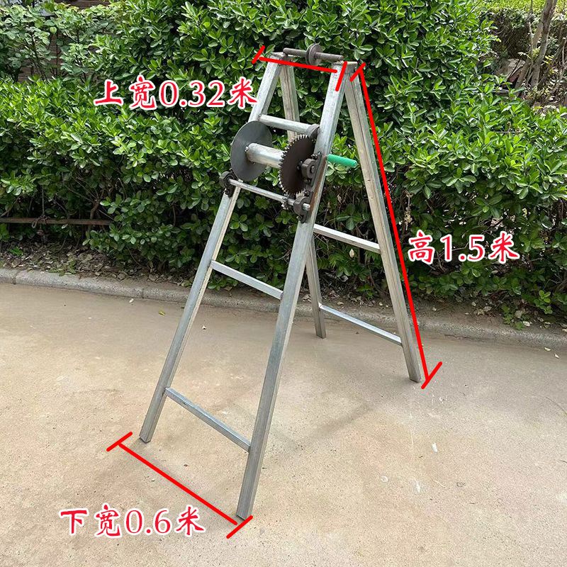 井架子手摇式潜水泵万能下井架子自刹车深井拔泵器升降架井口支架