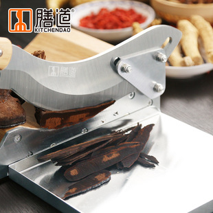 切中药材铡刀家用商用不锈钢切片机铡刀切人参鹿茸西洋参黄芪片刀