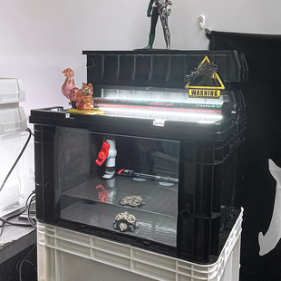 嘿匣子透明周转箱滴流过滤龟缸周转箱养龟可视整理箱diy发色盒