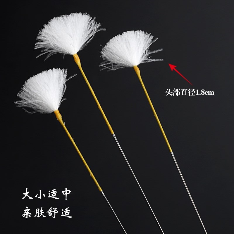 天艺加长红线黄线小中头银针鹅毛棒采耳专业工具挖耳勺加固毛棒