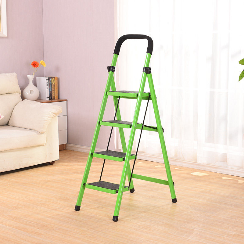 福临喜人字梯登高梯加厚室内两用踏板梯子家用折叠三四五六步铁梯