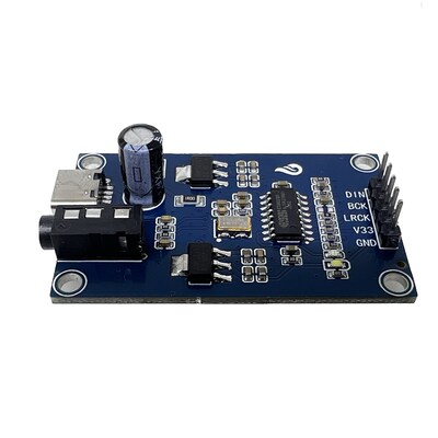 ES9023P I2S IIS数字音频输入DAC解码板器转AUX模拟输出