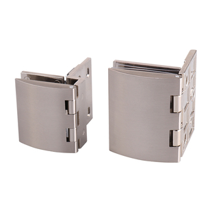 半盖玻璃柜门铰链开孔无框酒柜橱柜展示柜玻璃门合页90度固定夹