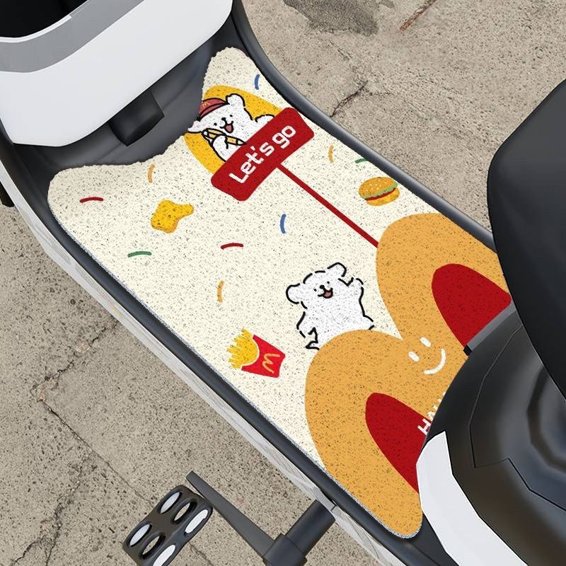 网红麦门线条小狗电动车脚垫丝圈除尘防雨多车型通用脚垫自行剪裁,电动车/配件/交通工具,电动车脚垫,淘宝优惠券,粉丝福利购,淘宝优惠卷