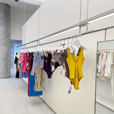 网红带灯吊架挂衣架服装店专用不锈钢女装店货架展示架陈列架