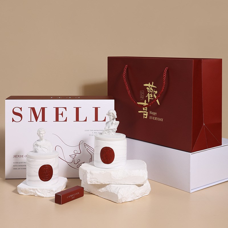 雕像香薰蜡烛礼盒结婚伴手礼新婚礼物十二星座生日送闺蜜小众高级