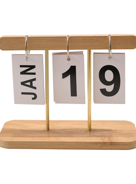 新款创意餐桌学生桌面木质日历摆件玄关幼儿园拍照日期牌拍摄