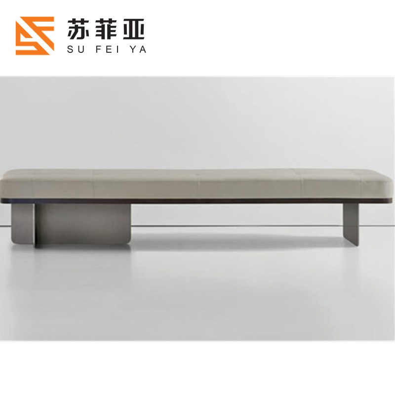 北欧轻奢商场大堂沙发休息凳金属进门换鞋凳架空层玄关凳休闲凳