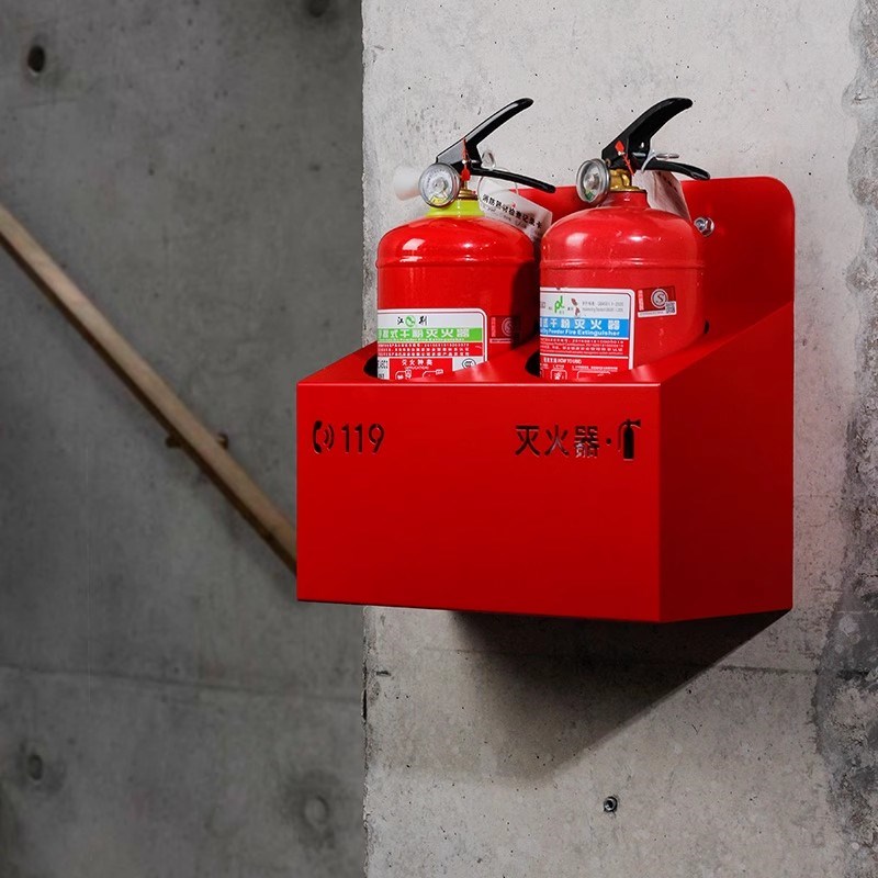 壁挂式灭火器箱挂墙工厂2只装4公斤消防罩收纳盒消防器材放置箱