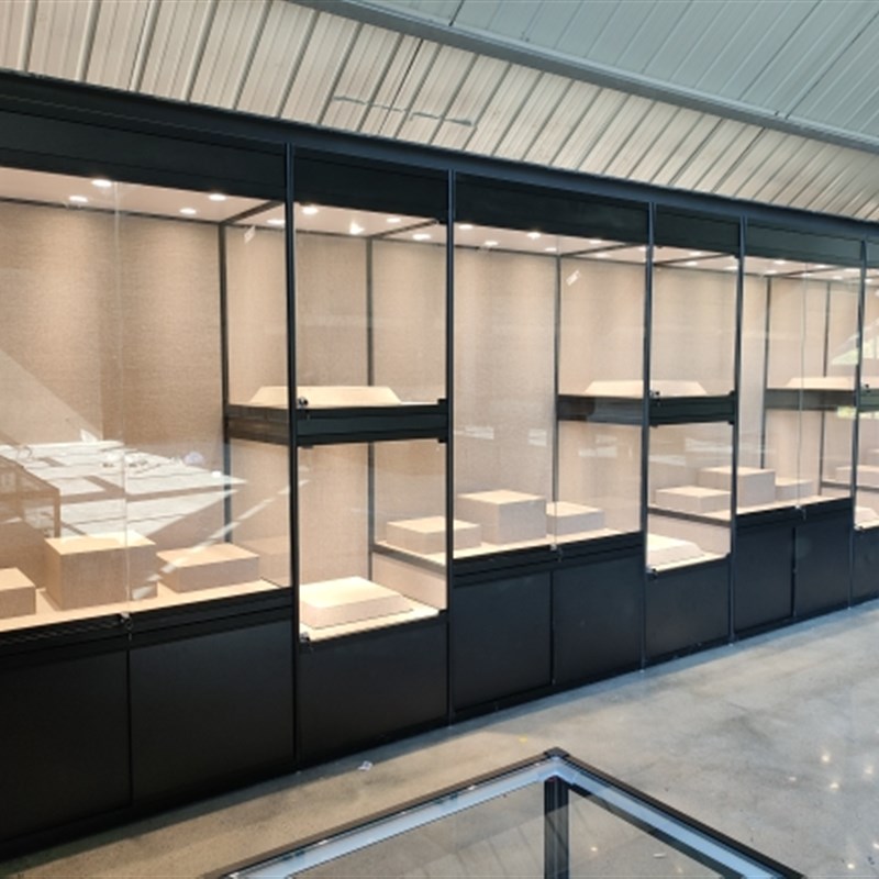 古董收藏柜玻璃高柜工艺品展示架立式古董展示柜瓷器摆件陈列柜子