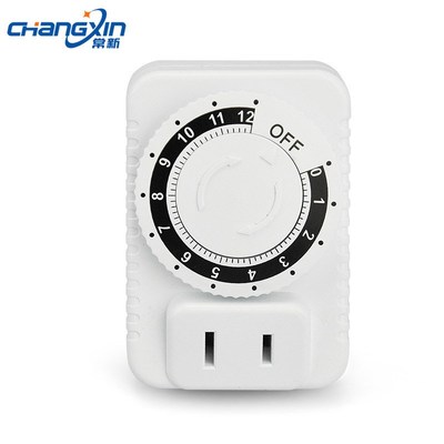 倒计时断电插座电动车充电12小时自动定时关两孔插头机械式定时器