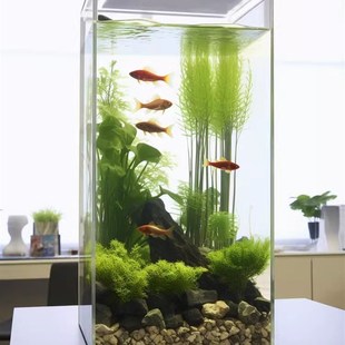 防摔方柱形金鱼缸透明压克力家用小型客厅酒店斗鱼乌龟大型水族箱