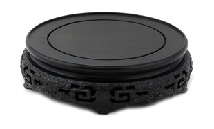 黑檀木圆形底座 花瓶盆景陶瓷观音佛像摆件木托 实木质工艺品底托