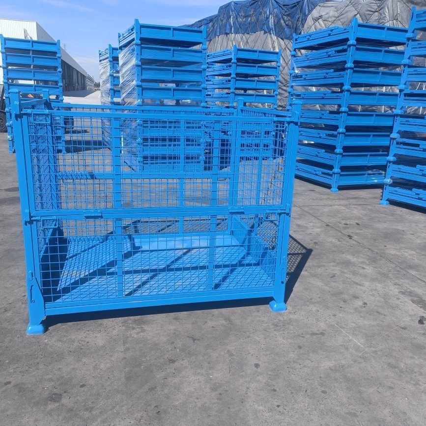 折叠金属周转箱 折叠仓储笼折叠式铁框 箱体金属笼翻转箱可以堆叠,五金/工具,仓储笼,淘宝优惠券,粉丝福利购,淘宝优惠卷