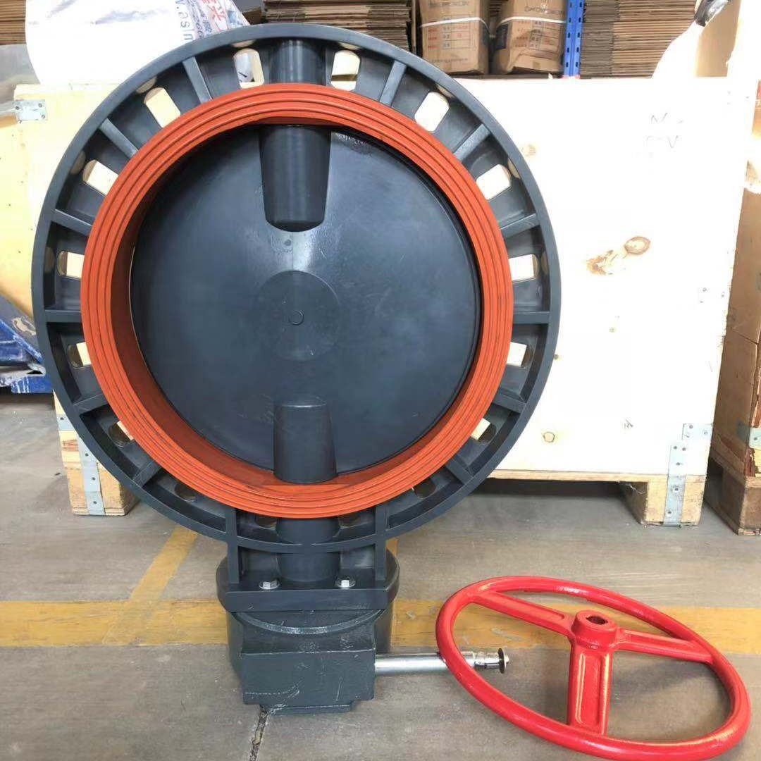 供应 UPVC涡轮式蝶阀 耐酸碱介质 大口径的阀门 DN400 3600元一台