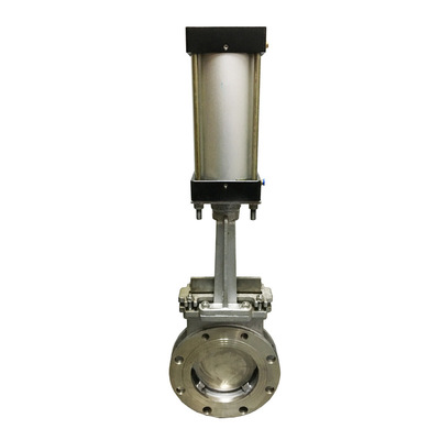 专业生产PZ673X-10P不锈钢气动刀闸阀 圆形刀闸阀DN100 200 300