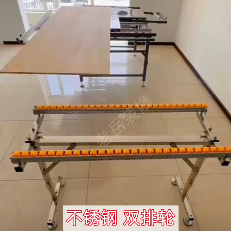 木工推台锯配件带滑轮可调节大小架子多功能不锈钢助推接料架子
