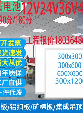 低压应急平板灯带蓄电池12v24v36v48vLED集成吊顶消防应急面板灯