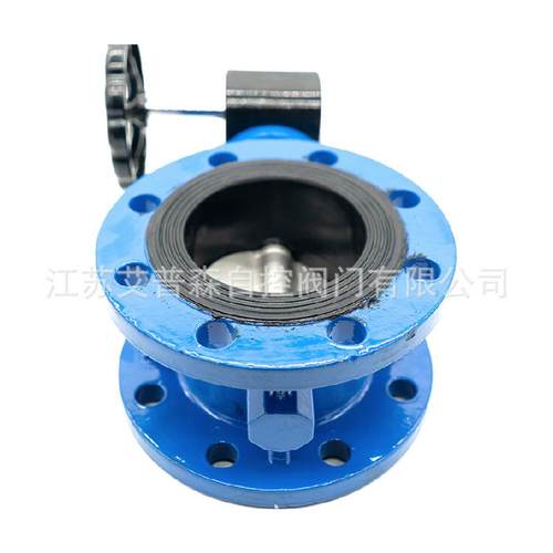 大口径自来水污水法兰阀门D341X-10/16涡轮式法兰软密封蝶阀