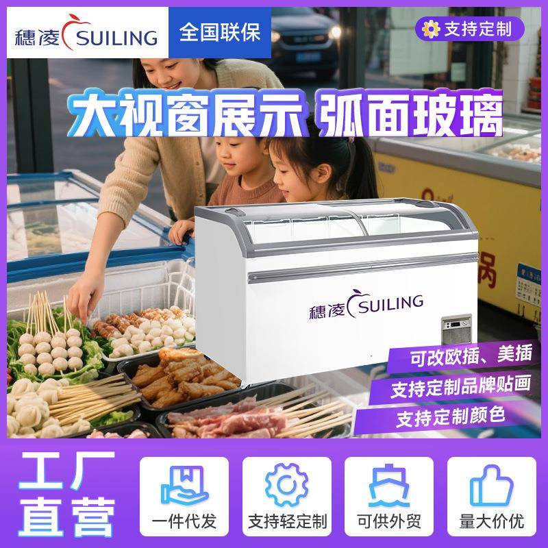 冰柜展示柜大容量单温商用全冷冻冷藏切换冰箱保鲜柜展示冷柜