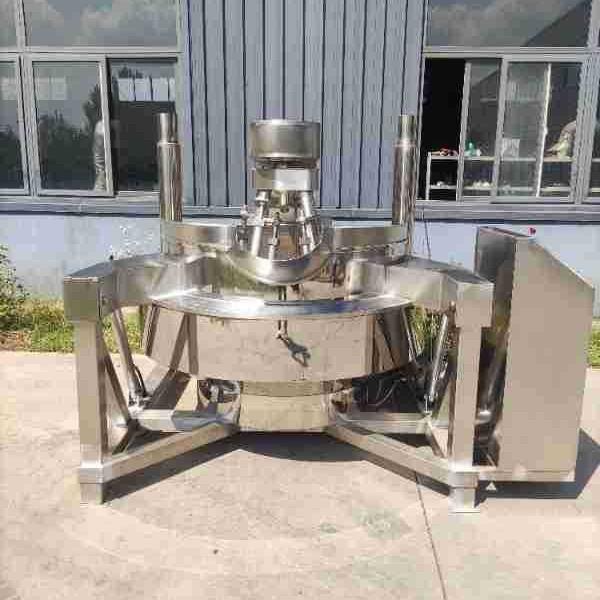 多爪电磁加热炒锅酒店食堂大型炒菜机高粘度物料自动带搅拌夹层锅