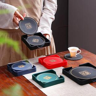 杯垫茶几茶道高档软胶垫隔热垫烟缸垫茶壶水壶垫家用餐桌垫 新中式