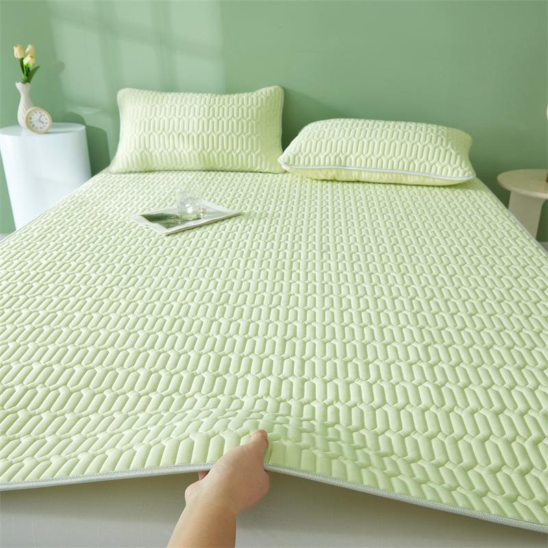 025套新款乳胶凉席纯季色凉W912176席夏天凉2床垫三件夏冰丝空调