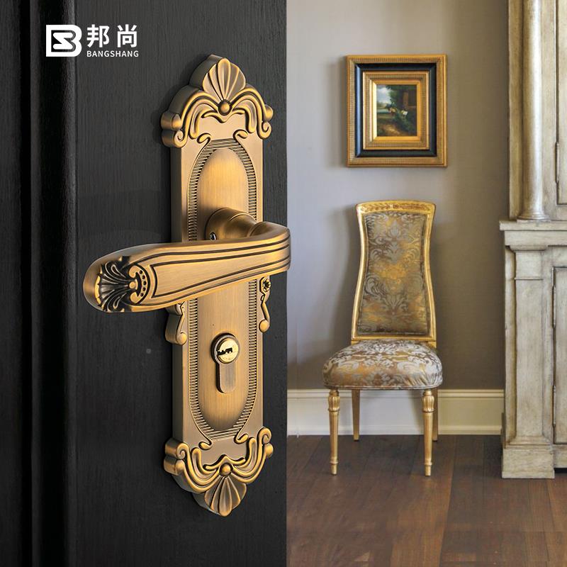 意门锁欧式室内卧室房门锁卫实生间静大音门锁木门把手锁利具