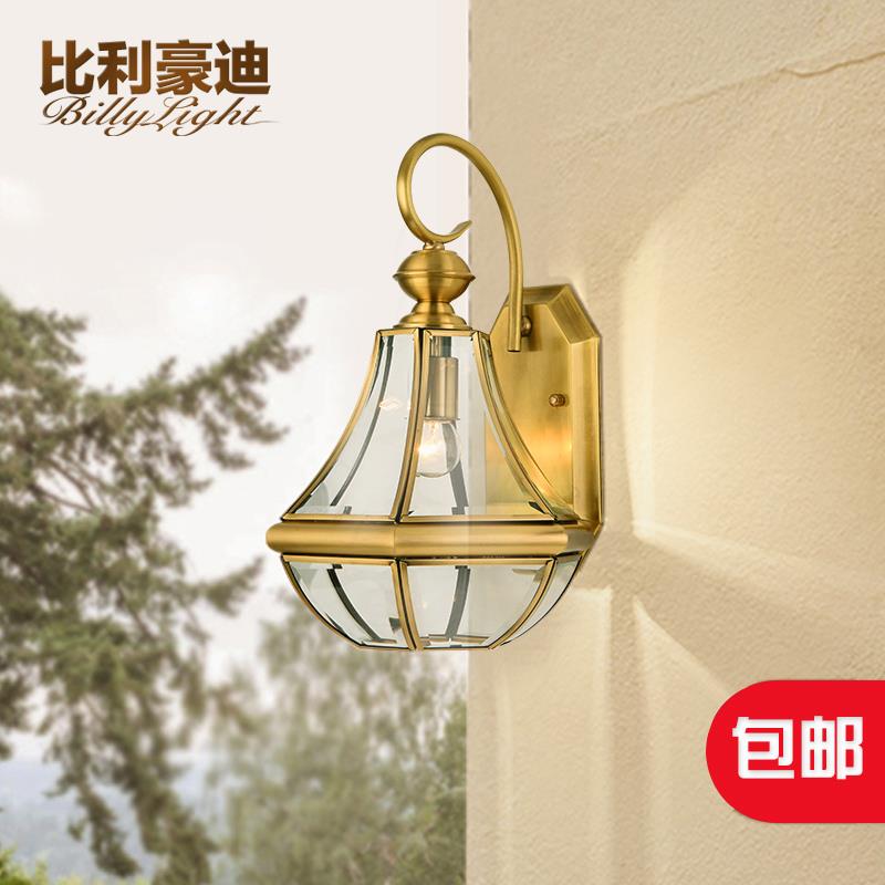 欧式简全铜户外壁灯庭院防阳水台壁灯约现露台创代意壁灯